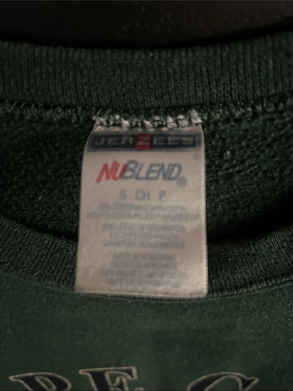 Jerzees Dark Green Cape Cod Massachusetts Graphic Crewneck - Picture 4 of 5